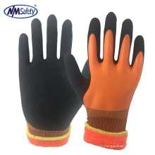 NMSAFETY Heavy Duty Two Layers knitting and Two layers Cold Weather Winter Outdoor Driving Work Micro Sandy Latex Coated Gloves